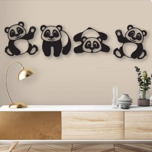 4-pec-set-panda-kids-room-decoration-wall-art-black-color